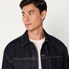 image:imageAmazon Essentials Mens Rigid Denim RelaxedFit Utility Jacket with PocketsRinse