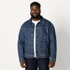image:imageAmazon Essentials Mens Rigid Denim RelaxedFit Utility Jacket with PocketsTinted Medium Blue