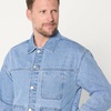 image:imageAmazon Essentials Mens Rigid Denim RelaxedFit Utility Jacket with PocketsVintage Blue