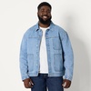 image:imageAmazon Essentials Mens Rigid Denim RelaxedFit Utility Jacket with PocketsVintage Blue