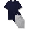 image:imageAmazon Essentials Mens Slim Fit Crewneck Undershirts Pack of 6Medium Grey HeatherNavy