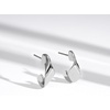 image:imageAmazon Essentials Rhodium or Yellow Gold Plated Brass Twisted Half Hoop Earrings