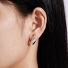 image:imageAmazon Essentials Rhodium or Yellow Gold Plated Brass Twisted Half Hoop Earrings