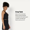 image:imageAmazon Essentials Womens Active FormFlex Buttery Soft Light Support Crop Tank with BraBlack