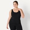 image:imageAmazon Essentials Womens Active FormFlex Buttery Soft Light Support Crop Tank with BraBlack