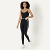 image:imageAmazon Essentials Womens Active FormFlex Buttery Soft Light Support Crop Tank with BraBlackWhite