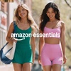 image:imageAmazon Essentials Womens Active FormFlex Buttery Soft Light Support Crop Tank with BraBright Red