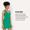 image:imageAmazon Essentials Womens Active FormFlex Buttery Soft Light Support Crop Tank with BraEmerald Green