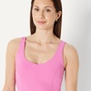image:imageAmazon Essentials Womens Active FormFlex Buttery Soft Light Support Crop Tank with BraFlamingo Pink