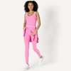 image:imageAmazon Essentials Womens Active FormFlex Buttery Soft Light Support Crop Tank with BraFlamingo PinkWhite