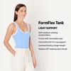 image:imageAmazon Essentials Womens Active FormFlex Buttery Soft Light Support Crop Tank with BraLight BlueWhite