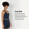 image:imageAmazon Essentials Womens Active FormFlex Buttery Soft Light Support Crop Tank with BraNavy