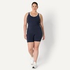 image:imageAmazon Essentials Womens Active FormFlex Buttery Soft Light Support Crop Tank with BraNavyWhite