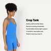 image:imageAmazon Essentials Womens Active FormFlex Buttery Soft Light Support Crop Tank with BraOcean Blue