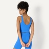 image:imageAmazon Essentials Womens Active FormFlex Buttery Soft Light Support Crop Tank with BraOcean Blue