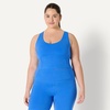 image:imageAmazon Essentials Womens Active FormFlex Buttery Soft Light Support Crop Tank with BraOcean Blue
