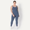 image:imageAmazon Essentials Womens Active FormFlex Buttery Soft Light Support Crop Tank with BraSlate GreyWhite