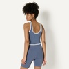 image:imageAmazon Essentials Womens Active FormFlex Buttery Soft Light Support Crop Tank with BraSlate GreyWhite