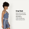 image:imageAmazon Essentials Womens Active FormFlex Buttery Soft Light Support Crop Tank with BraSlate GreyWhite