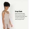 image:imageAmazon Essentials Womens Active FormFlex Buttery Soft Light Support Crop Tank with BraTaupe