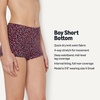 image:imageAmazon Essentials Womens Boy Short Swim Bikini Bottom with Full CoverageBrick Red Lilac Leopard