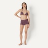 image:imageAmazon Essentials Womens Boy Short Swim Bikini Bottom with Full CoverageBrick Red Lilac Leopard