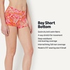 image:imageAmazon Essentials Womens Boy Short Swim Bikini Bottom with Full CoverageBright Poppy Red Folk Floral
