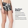 image:imageAmazon Essentials Womens Boy Short Swim Bikini Bottom with Full CoverageCream Black Floral