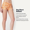 image:imageAmazon Essentials Womens Boy Short Swim Bikini Bottom with Full CoverageRust Orange Abstract Palms