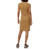 image:imageAmazon Essentials Womens Cap Sleeve BoatNeck Faux Wrap DressDark Camel  Leopard