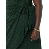 image:imageAmazon Essentials Womens Cap Sleeve BoatNeck Faux Wrap DressDark Green  Animal