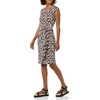 image:imageAmazon Essentials Womens Cap Sleeve BoatNeck Faux Wrap DressPink  Multi Floral
