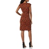 image:imageAmazon Essentials Womens Classic Cap Sleeve Wrap Dress with V Neck Available in Plus SizeBrown Floral Print
