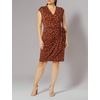 image:imageAmazon Essentials Womens Classic Cap Sleeve Wrap Dress with V Neck Available in Plus SizeBrown Floral Print