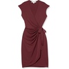 image:imageAmazon Essentials Womens Classic Cap Sleeve Wrap Dress with V Neck Available in Plus SizeBurgundy