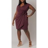 image:imageAmazon Essentials Womens Classic Cap Sleeve Wrap Dress with V Neck Available in Plus SizeBurgundy