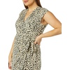 image:imageAmazon Essentials Womens Classic Cap Sleeve Wrap Dress with V Neck Available in Plus SizeTan Animal Print