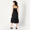 image:imageAmazon Essentials Womens Fit and Flare Empire Waist Sweetheart Neck Cotton Sateen Tiered Maxi DressBlack