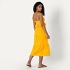 image:imageAmazon Essentials Womens Fit and Flare Empire Waist Sweetheart Neck Cotton Sateen Tiered Maxi DressGolden Yellow