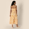image:imageAmazon Essentials Womens Fit and Flare Empire Waist Sweetheart Neck Cotton Sateen Tiered Maxi DressGolden Yellow Beige Folk Floral Multi
