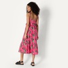 image:imageAmazon Essentials Womens Fit and Flare Empire Waist Sweetheart Neck Cotton Sateen Tiered Maxi DressHot Pink Red Leafy Floral