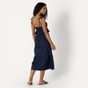 image:imageAmazon Essentials Womens Fit and Flare Empire Waist Sweetheart Neck Cotton Sateen Tiered Maxi DressNavy