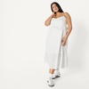 image:imageAmazon Essentials Womens Fit and Flare Empire Waist Sweetheart Neck Cotton Sateen Tiered Maxi DressWhite
