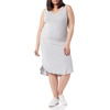 image:imageAmazon Essentials Womens Jersey RegularFit Sleeveless VNeck Midi Dress Previously Daily RitualLight Heather Grey