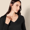 image:imageAmazon Essentials Womens Lightweight VNeck Tunic Sweater Long Sleeve Ribbed Available in Plus SizeBlack