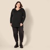 image:imageAmazon Essentials Womens Lightweight VNeck Tunic Sweater Long Sleeve Ribbed Available in Plus SizeBlack