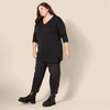image:imageAmazon Essentials Womens Lightweight VNeck Tunic Sweater Long Sleeve Ribbed Available in Plus SizeBlack