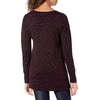 image:imageAmazon Essentials Womens Lightweight VNeck Tunic Sweater Long Sleeve Ribbed Available in Plus SizeBlack Animal Print