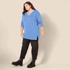 image:imageAmazon Essentials Womens Lightweight VNeck Tunic Sweater Long Sleeve Ribbed Available in Plus SizeBlue