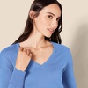 image:imageAmazon Essentials Womens Lightweight VNeck Tunic Sweater Long Sleeve Ribbed Available in Plus SizeBlue